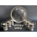 Magnificent Persian Silver Tea Set by Vartan
