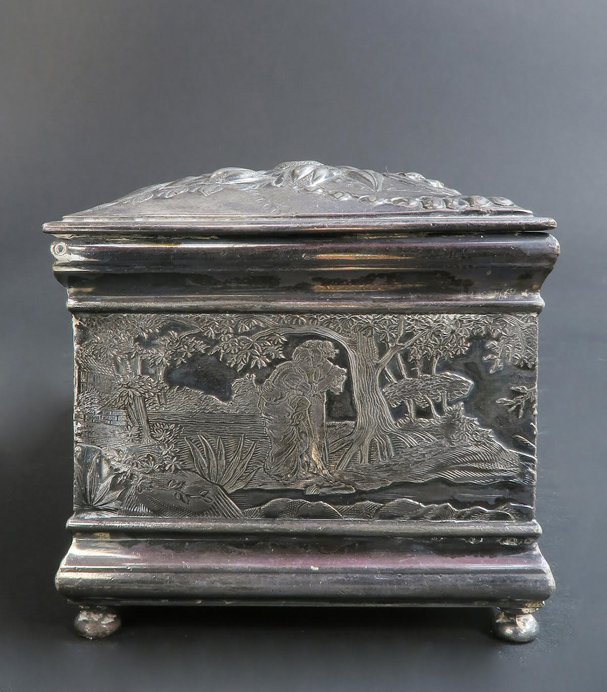 Fine 19th C. Silver-Plated Jewelry Box - Image 12 of 14