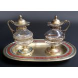 French Cruet Silver Set ED Lesage Orfevre Paris