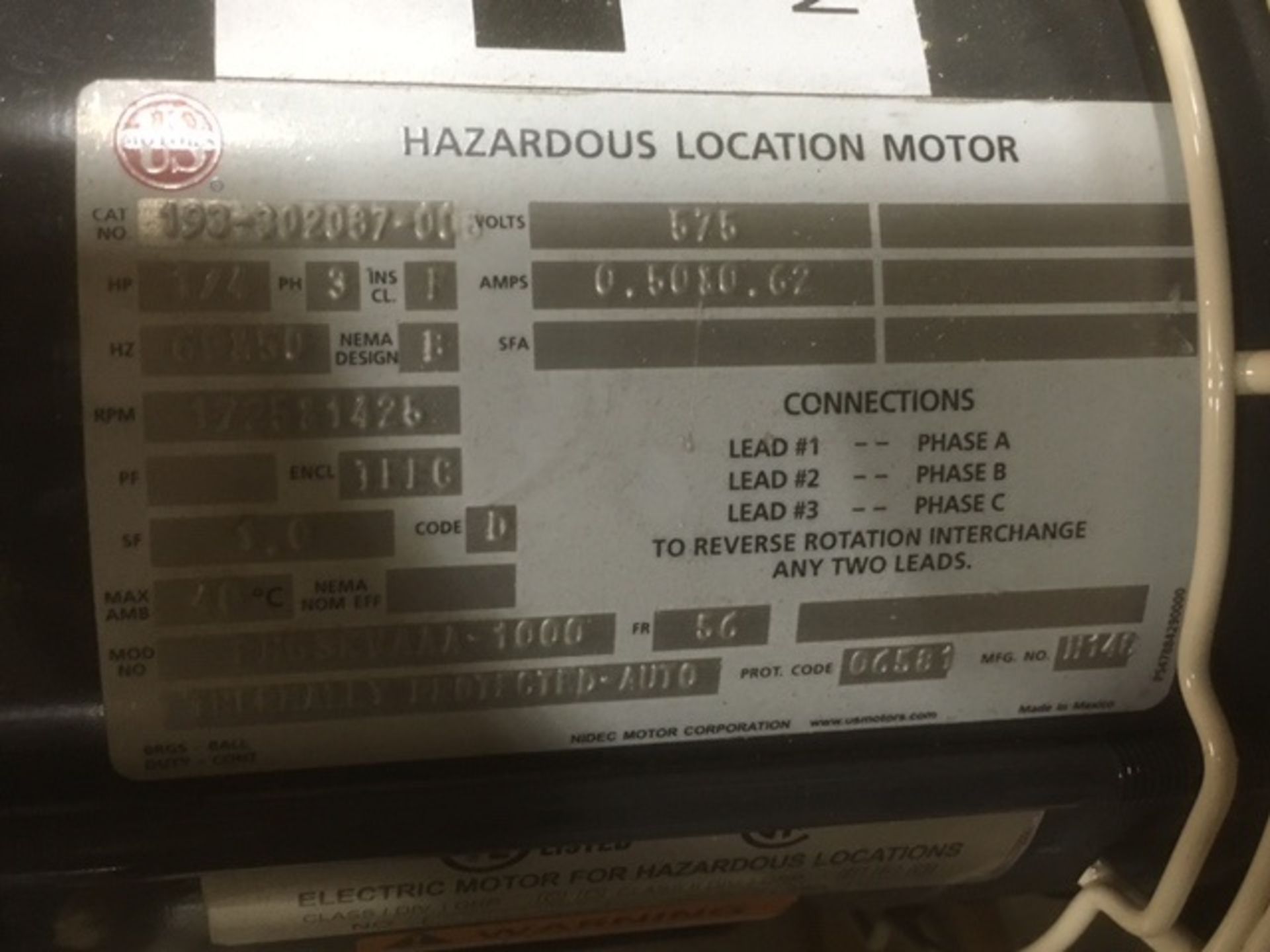 CHROMALOX Forced Air Heater, Explosion Proof - Mod: CXH-A-10-63-32-40-10-10-EP (full details below) - Image 4 of 4