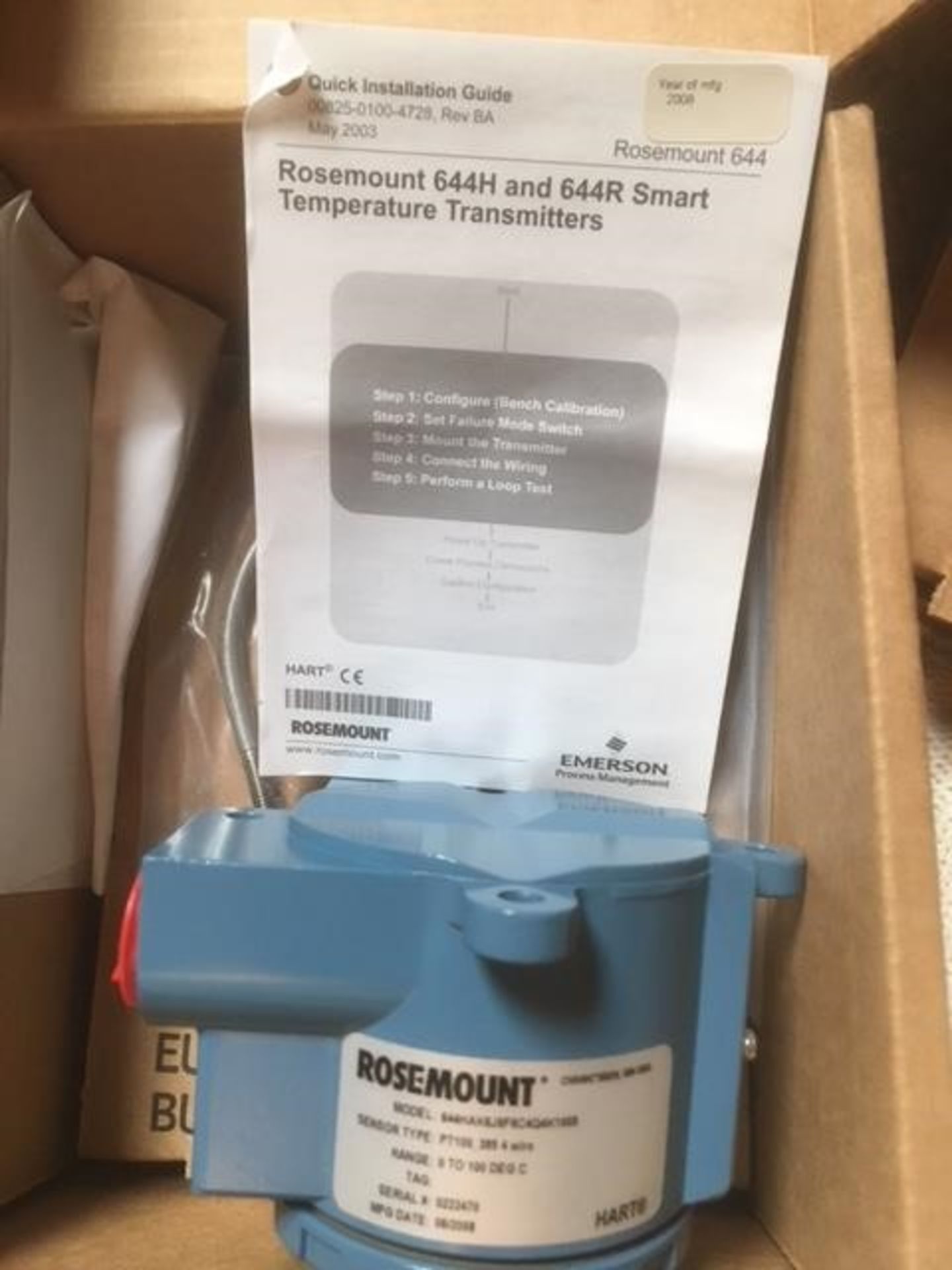 LOT of (2) Rosemount Temperature Transmitters, mod: 644HAK6J6F6C4Q4K1005 (full details below) - Image 2 of 5