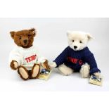 Teddy B und Teddy G, 33 cm, Steiff, 1998, Teddy B, weißer Pullover, limitiert Nr. 02707, Art.-Nr.