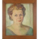 Müller-Coeln, Paul (geb. 1899), Frauenporträt, Öl/Platte, unt. re. signiert und datiert 1961, 39 x