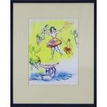 Chagall, Marc (1887-1985), Le Lac des cygnes, Farblithographie, 1965, 32,5 x 24 cm Pp-Ausschnitt,