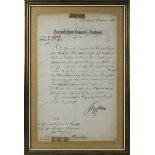 Schreiben des kaiserlichen General-Postamts vom Okt. 1871, "An die Generaldirektion der königlich-