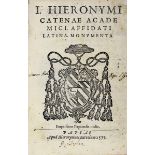 Catena, Girolamo, I. Hieronymi Catenae Academici affidati latina monumenta, Pavia apud Hieronymum