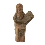 Hellenistische Figur einer Lyraspielerin, Terrakotta, Mittelmeergebiet wohl um 100 v. Chr., aus 2 in
