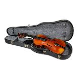 Französische Manufaktur-Geige, Mirecourt, Mitte 20. Jh., 7/8-Geige, Korpuslänge 34,8 cm, wohl