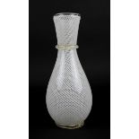 Dino Martens Vase "mezza filigrana", Ausführung Aureliano Toso, Murano um 1954, Klarglas mit