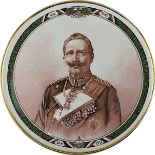 Wandteller Villeroy & Boch Wallerfangen 1913, zum 25 jährigem Thronjubiläum von Kaiser Wilhelm II,