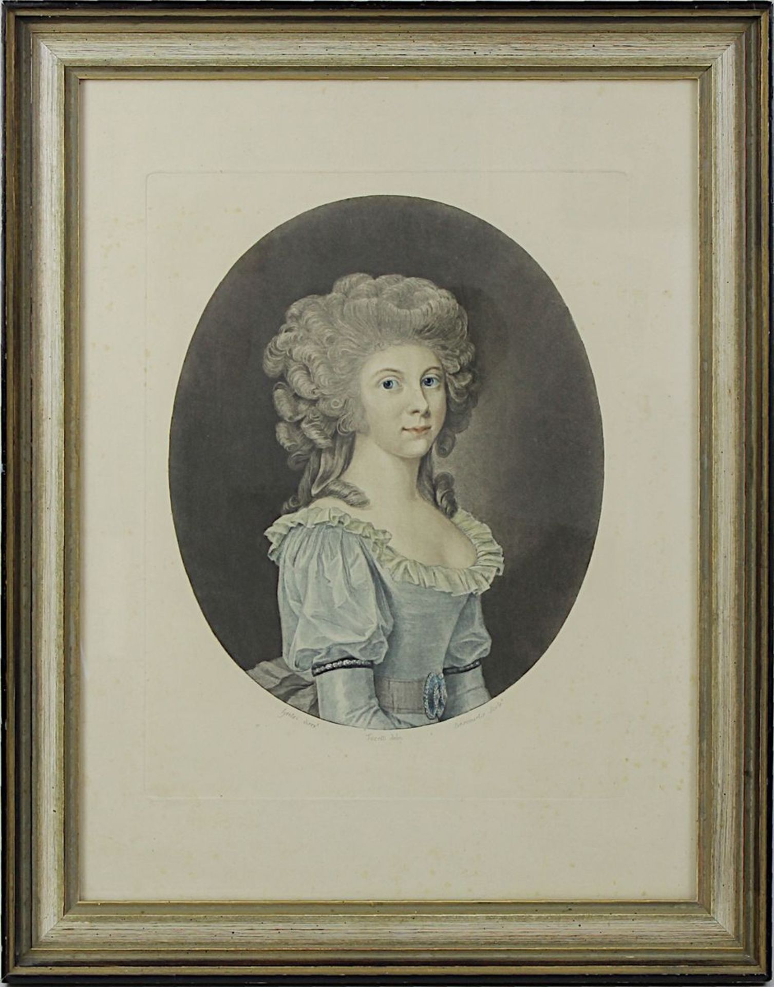 Charles Melchoir Descourtis (Paris 1753 - 1820 Paris), Bildnis der Friederike-Louise-Wilhelmine