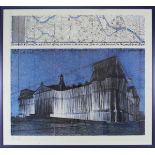 Christo (Gabrowo 1935, Bulgarien) "Wrapped Reichstag" (project for Berlin) PLAT 3 der Republik,