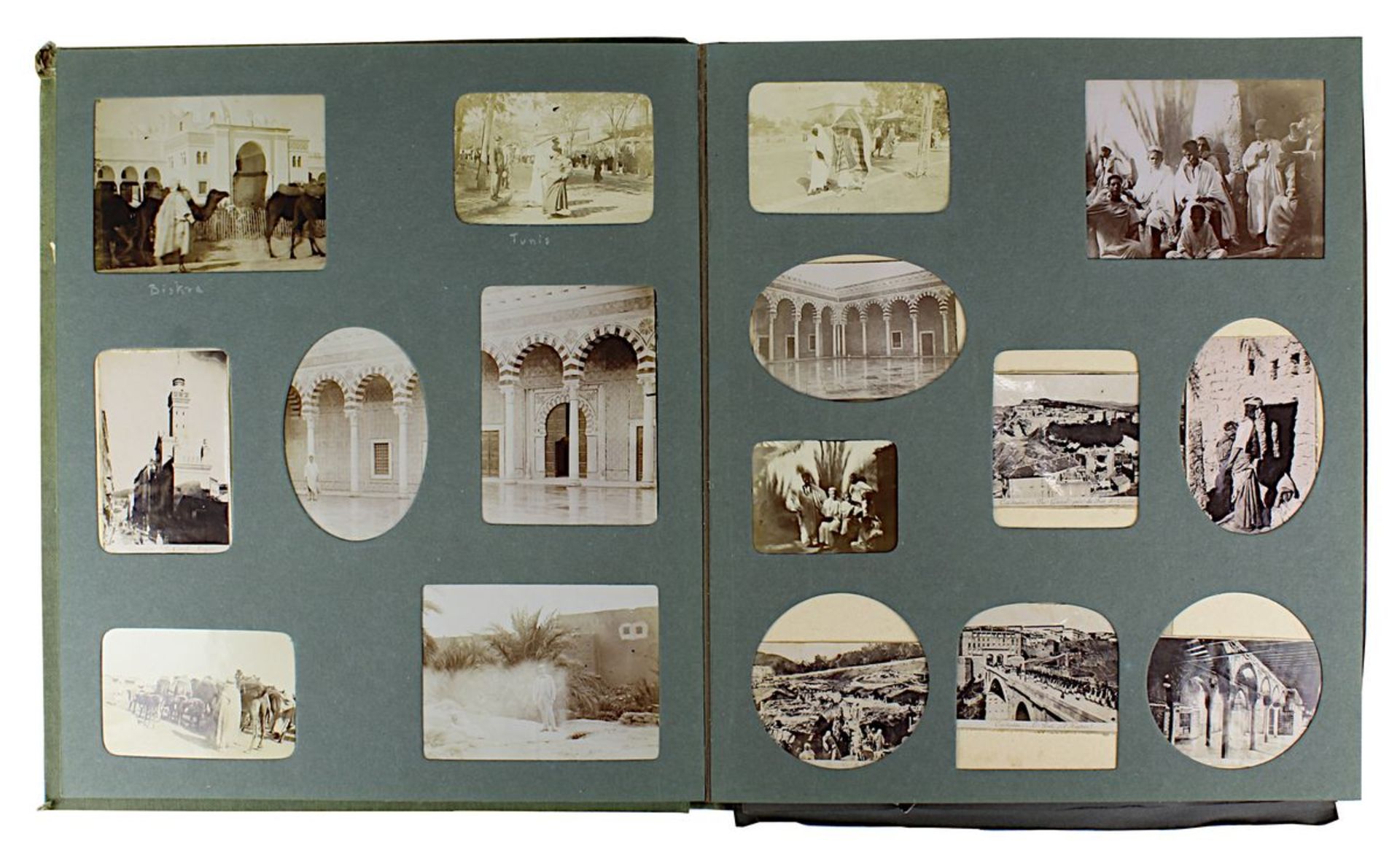 Über 120 Aufnahmen aus Algerien und Tunesien, um 1900, versch. Formate, teils lose oder auf Karton