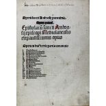 Ambrosius, Operum sancti Ambrosii pars tertia, Basel bei Johannes Amerbach 1492, mit rot eingemalten