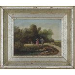 Lörsch, G. (deutscher Genremaler, 1.H.20.Jh.), Spazierendes Paar in Landschaft, in der Art von