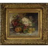 Cauchois, Eugène Henri (Rouen 1850 - 1911 Paris) Blumenstillleben, Astern in einem Korb, Öl auf