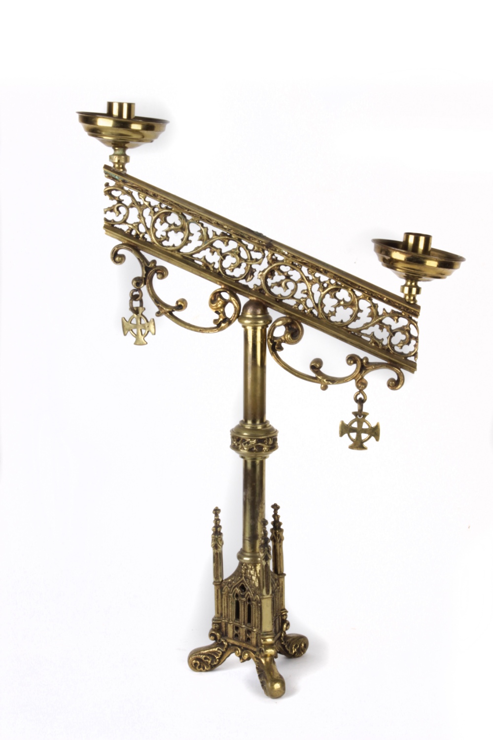 Candelabro neogótico circa 1920