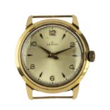 Zenith circa 1950. An 18 ct. yellow gold wristwatch for gentlemen