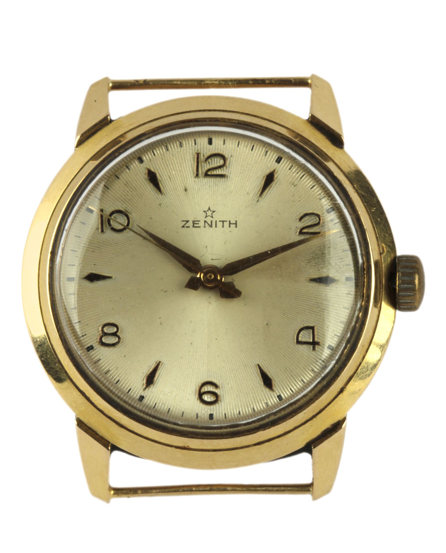 Zenith circa 1950. An 18 ct. yellow gold wristwatch for gentlemen