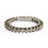 A diamonds eternity ring. 18 ct. white gold and 1 ct. of brilliant cut diamonds