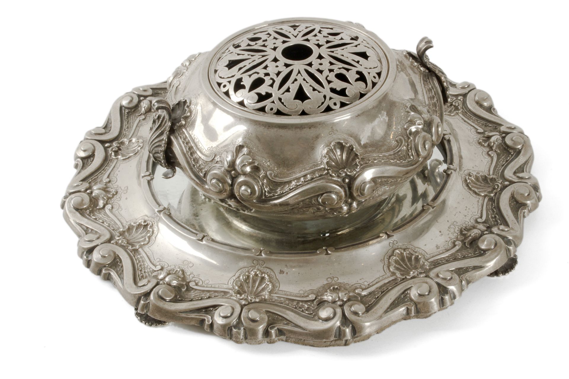 First half of 20th century Portuguese silver centrepiece