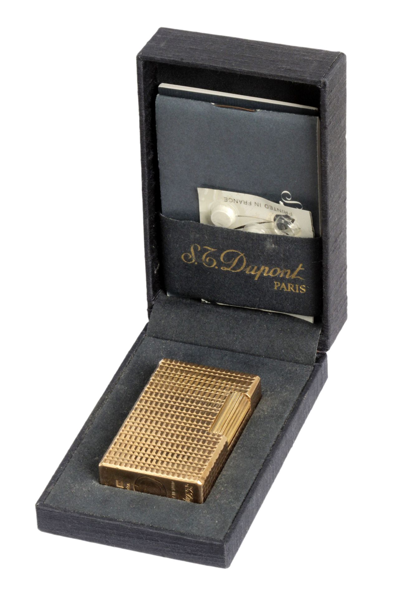 Dupont. Gold plated lighter with its original case - Bild 2 aus 2