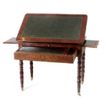 19th century French Restoration architect mahogany drafting table