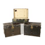 Three early 20th century traveling trunks