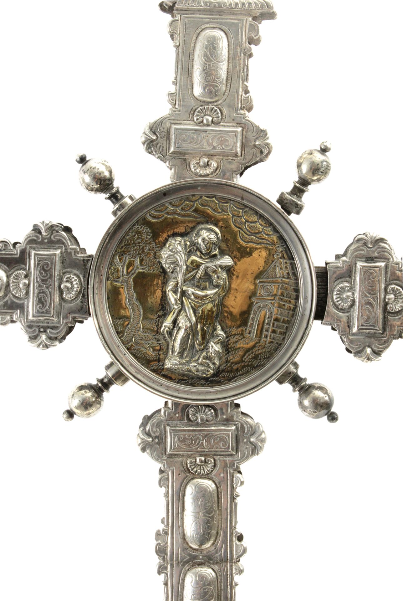 17th century Castilian processional cross in silver - Bild 3 aus 3