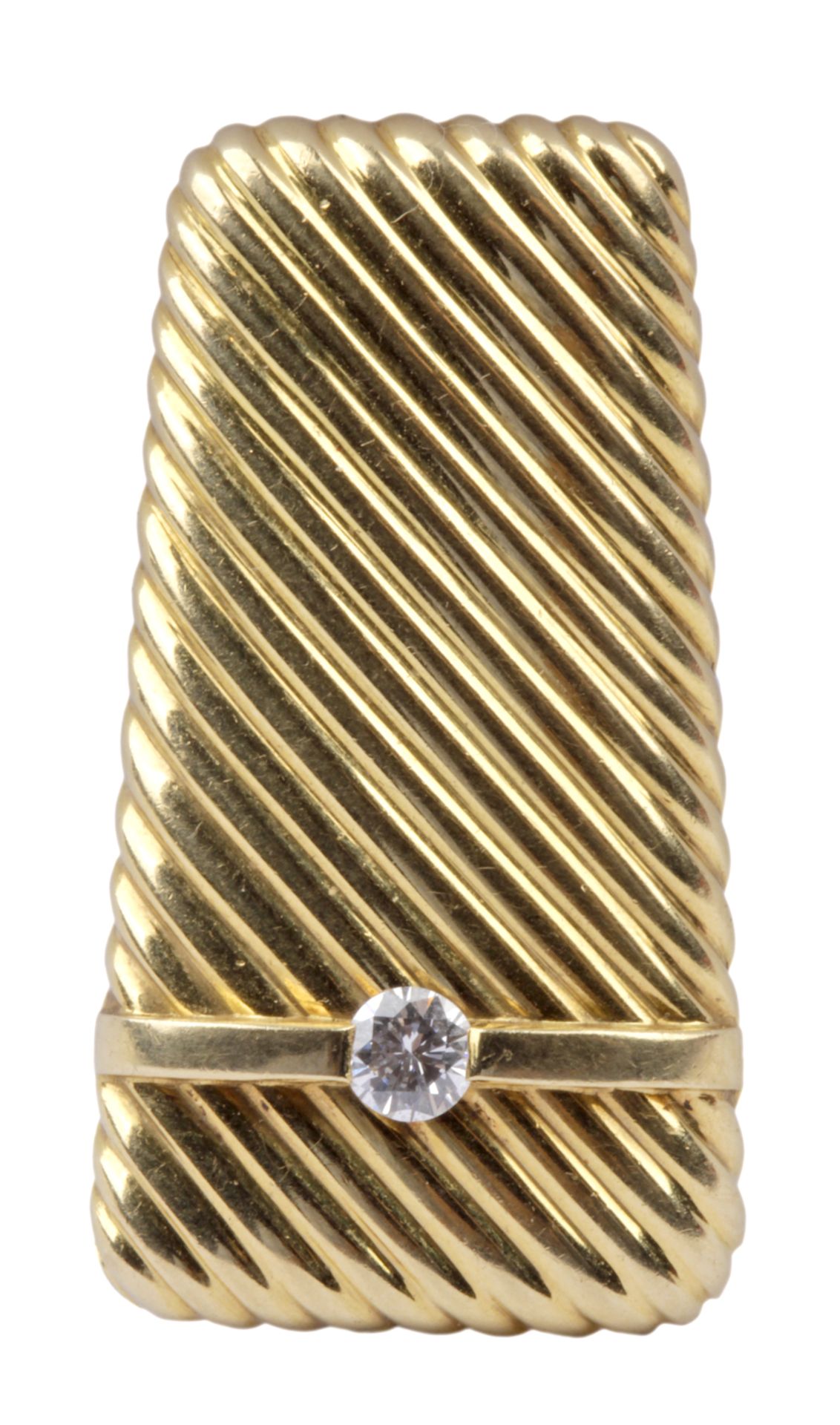 An 18 ct. yellow gold pendant with brilliant cut diamonds