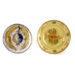 A pair of 19th century Majorcan plates in Manises pottery