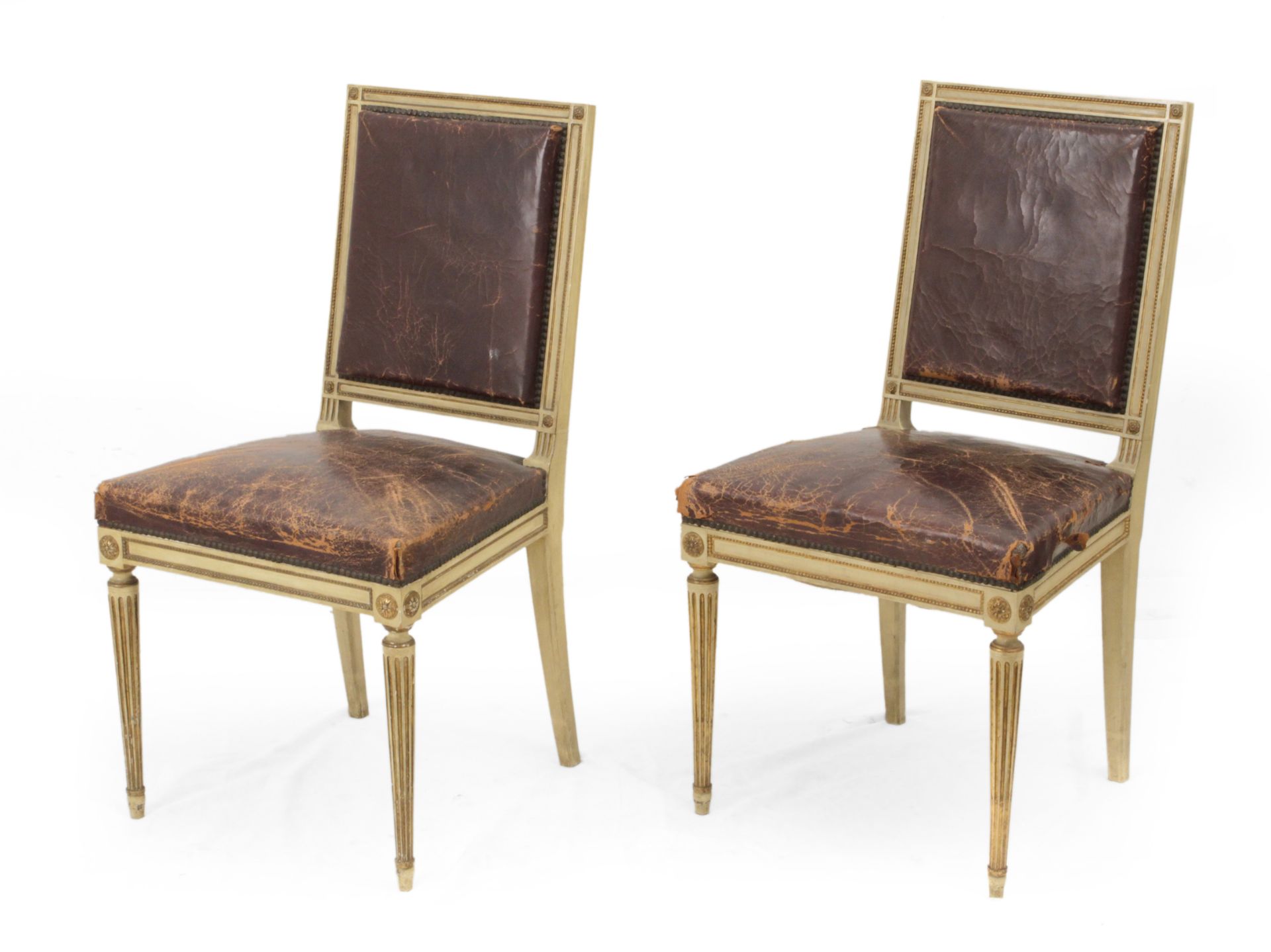 Pair of 20th century Louis XVI style chairs