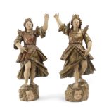 Pair of 17th century Castilian torch stands