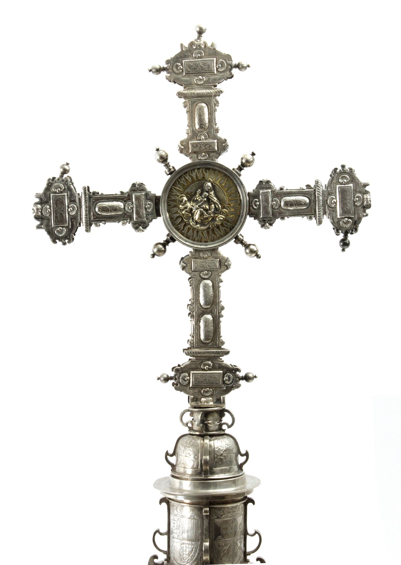 17th century Castilian processional cross in silver - Bild 2 aus 3