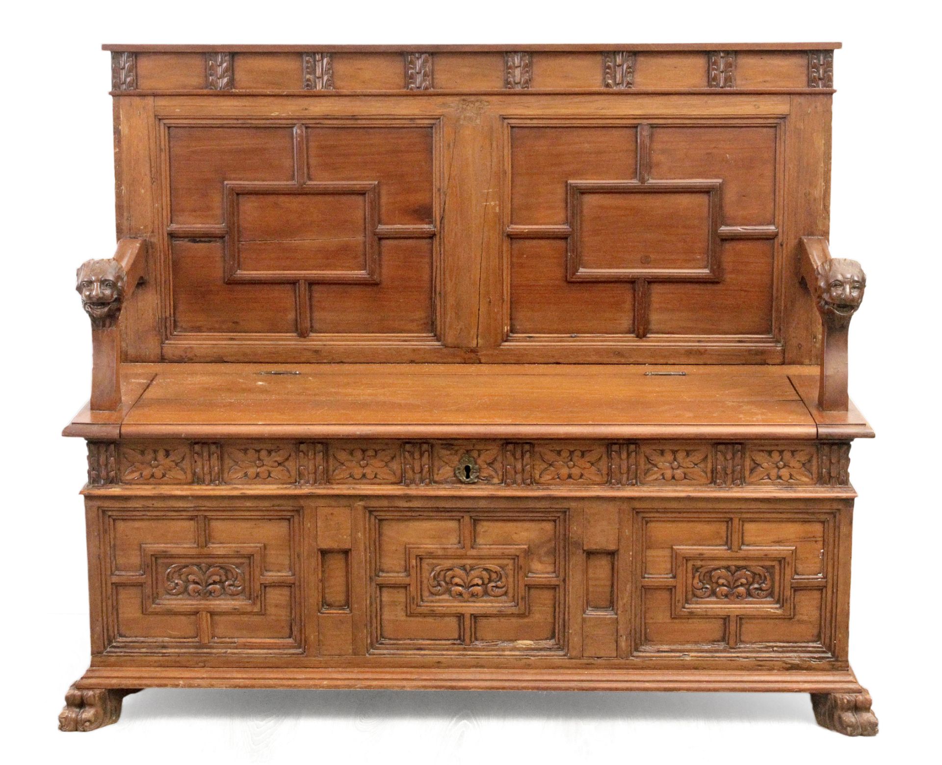 18th and 19th centuries Spanish walnut bench - Bild 6 aus 6