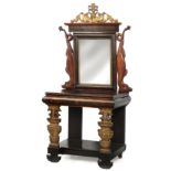 19th century Ferdinand VII mahogany console table