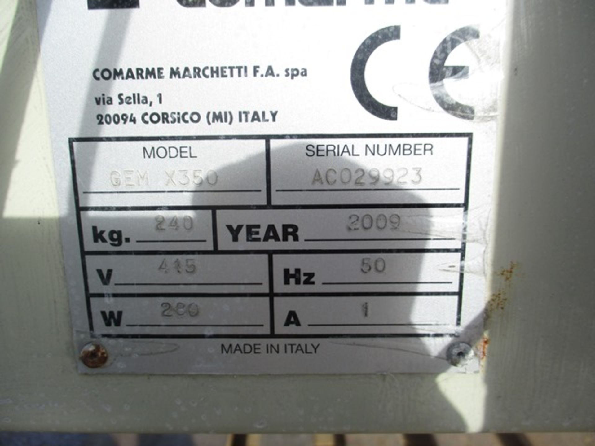 Comarme GEM X350 Comarme Box Tape Machine - Image 3 of 5