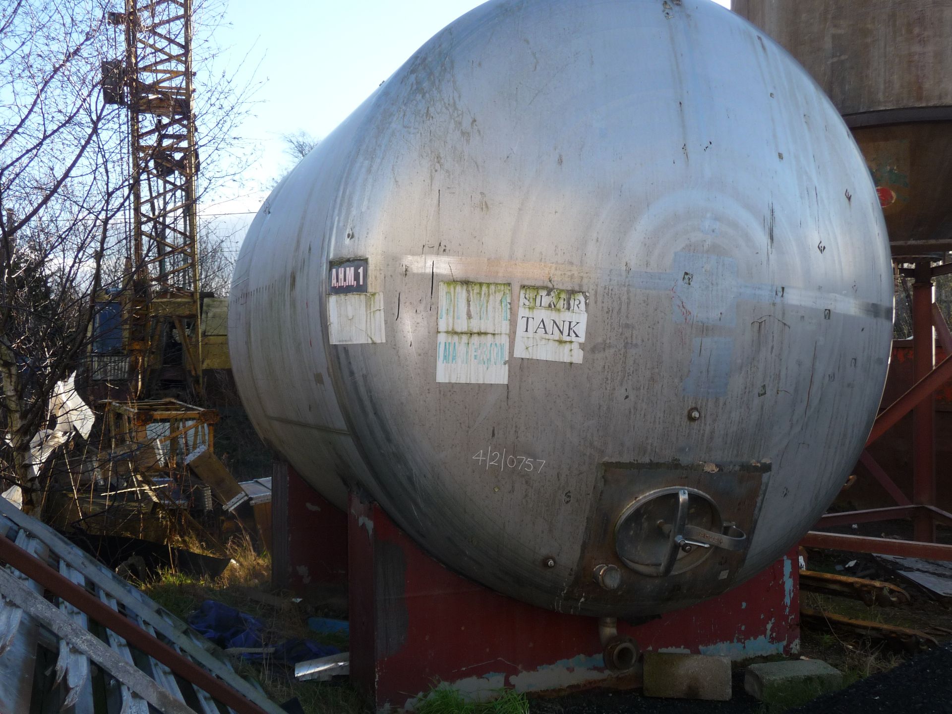 Stainless Steel Cylindrical Horizontal Tank - Image 2 of 2