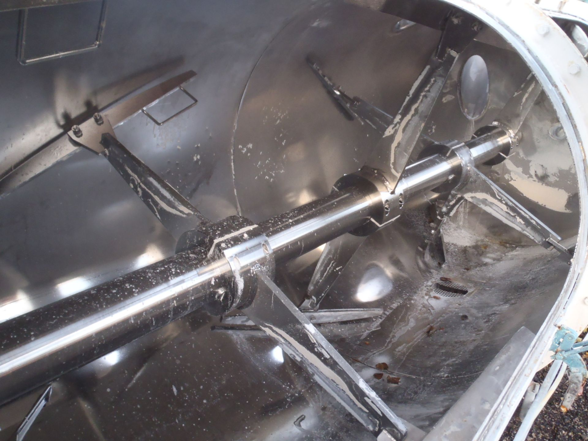 Stainless Steel Lined Cylindrical Horizontal Mixer - Image 7 of 10