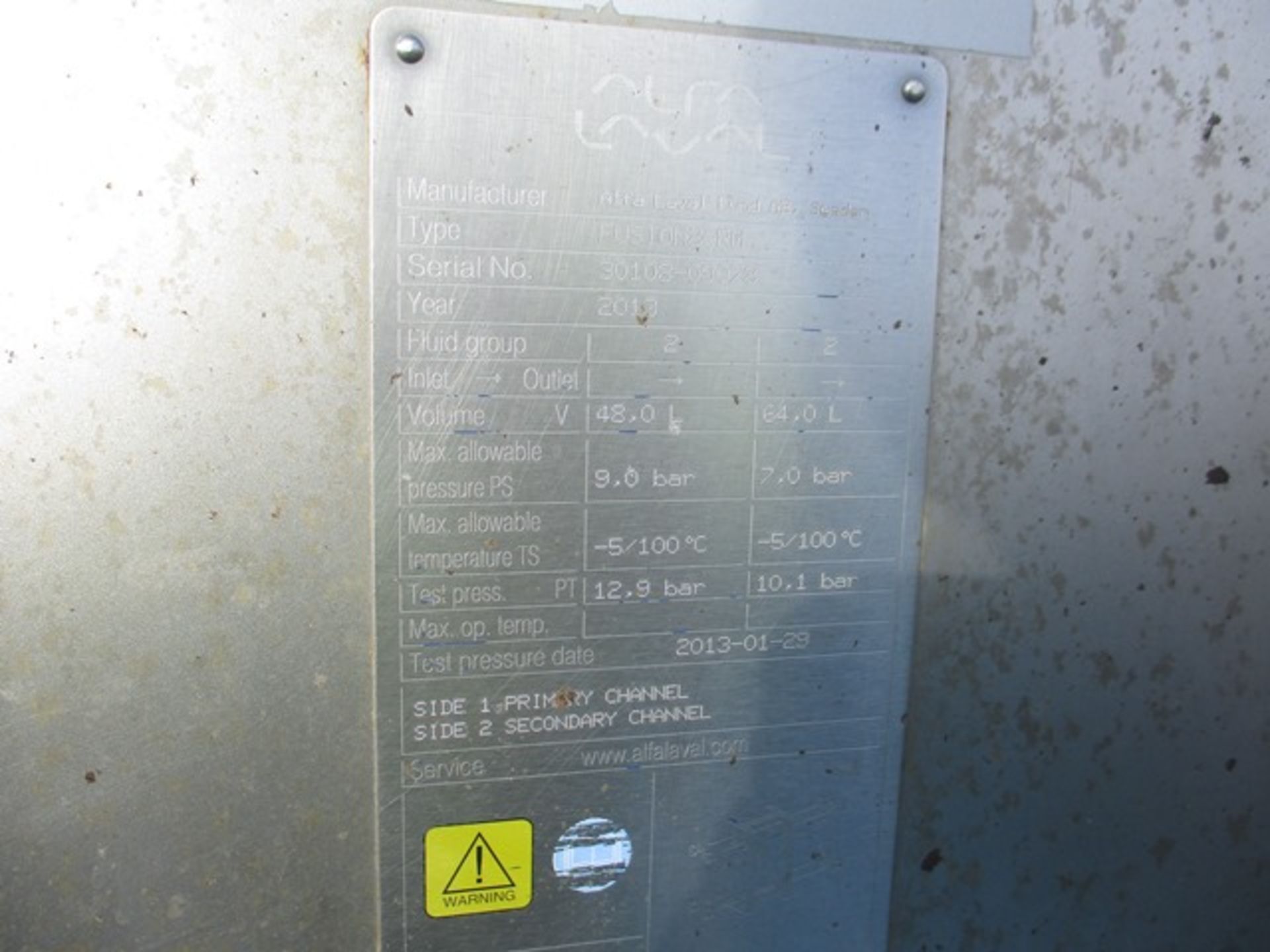 Alfa Laval FUZION FM Heat Exchanger Plate - Image 2 of 2