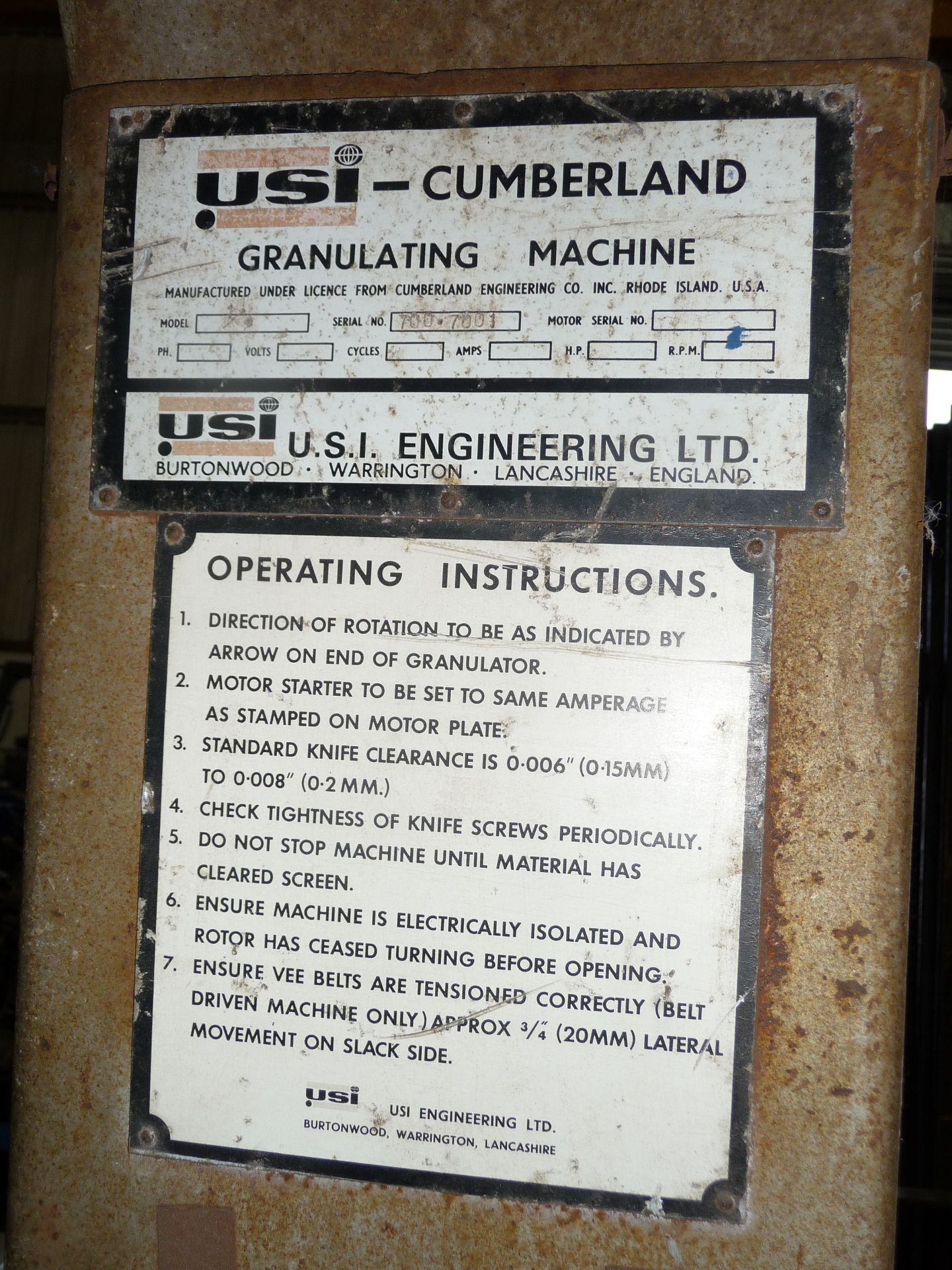 USI /9 Granulation Machine - Image 4 of 4