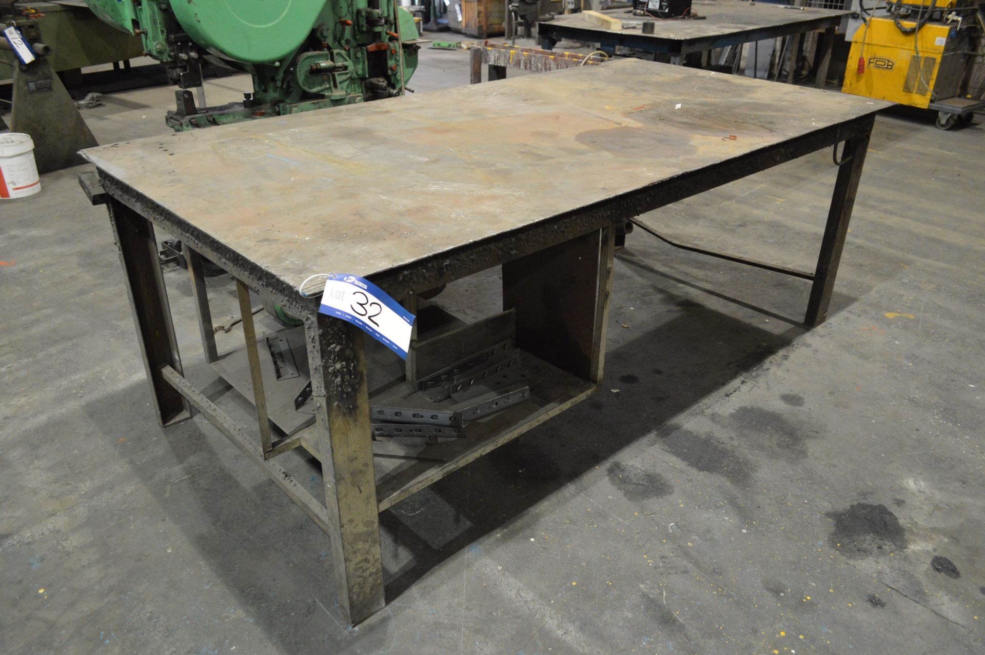 Steel Welding Bench, approx. 2.5m x 1.26m