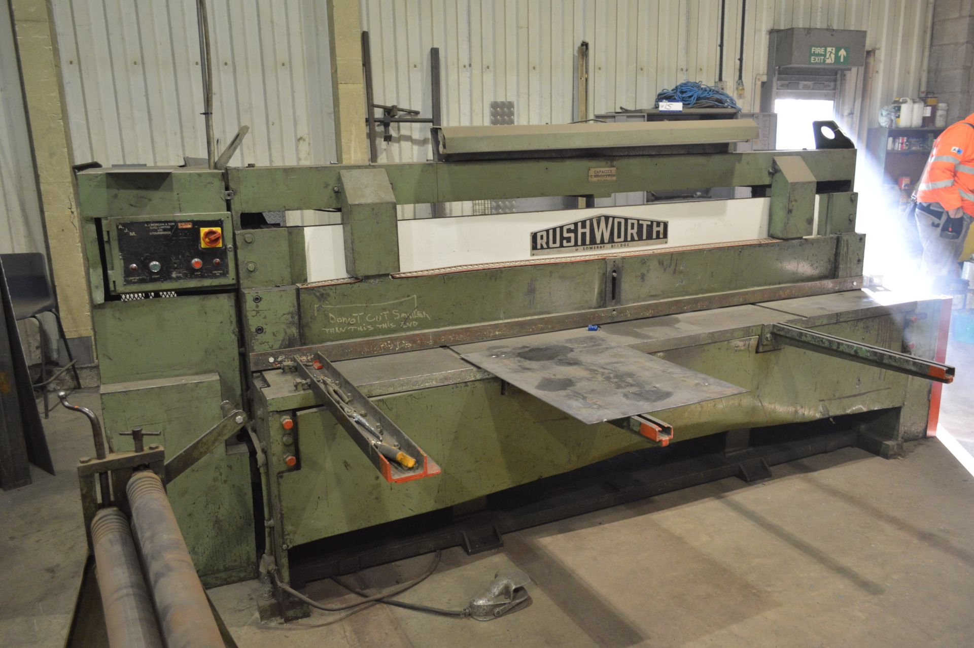 Rushworth 2.5m x 6mm GUILLOTINE SHEAR, serial no. 4555/10