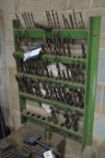 Wall Mounted Drill Rack, with residual MT shank drills