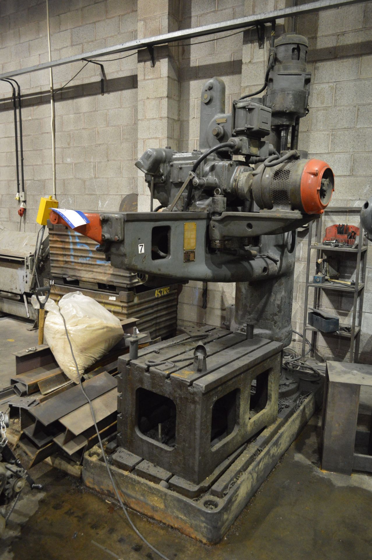 Asquith 0D1 3ft Radial Arm Drill, machine no. P21609, with t-slotted box plate