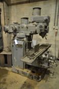 Rambaudi FCR-TSP Universal Turret Milling Machine, with equipment and t-slotted table, 1.5m x