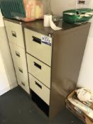 2 x Four Drawer Filing Cabinets