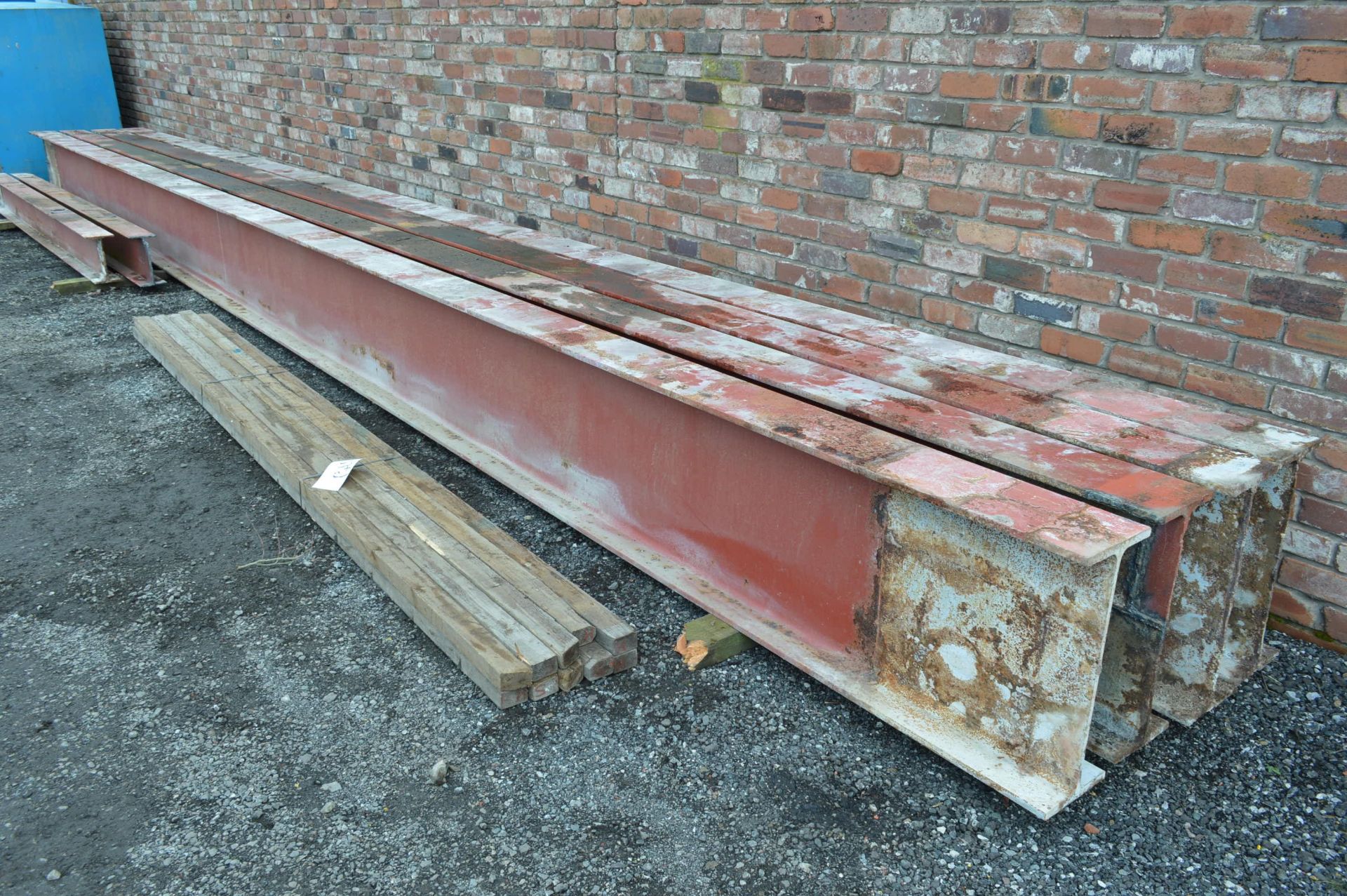 Four Steel RSJ’s, each approx. 230mm x 620mm x 11.8m long