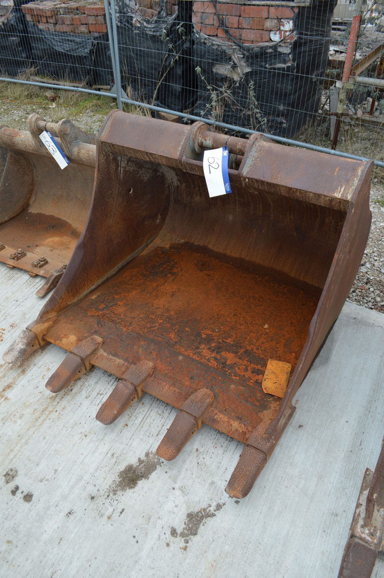 Excavator Bucket, approx. 1.2m wide, 70mm pins