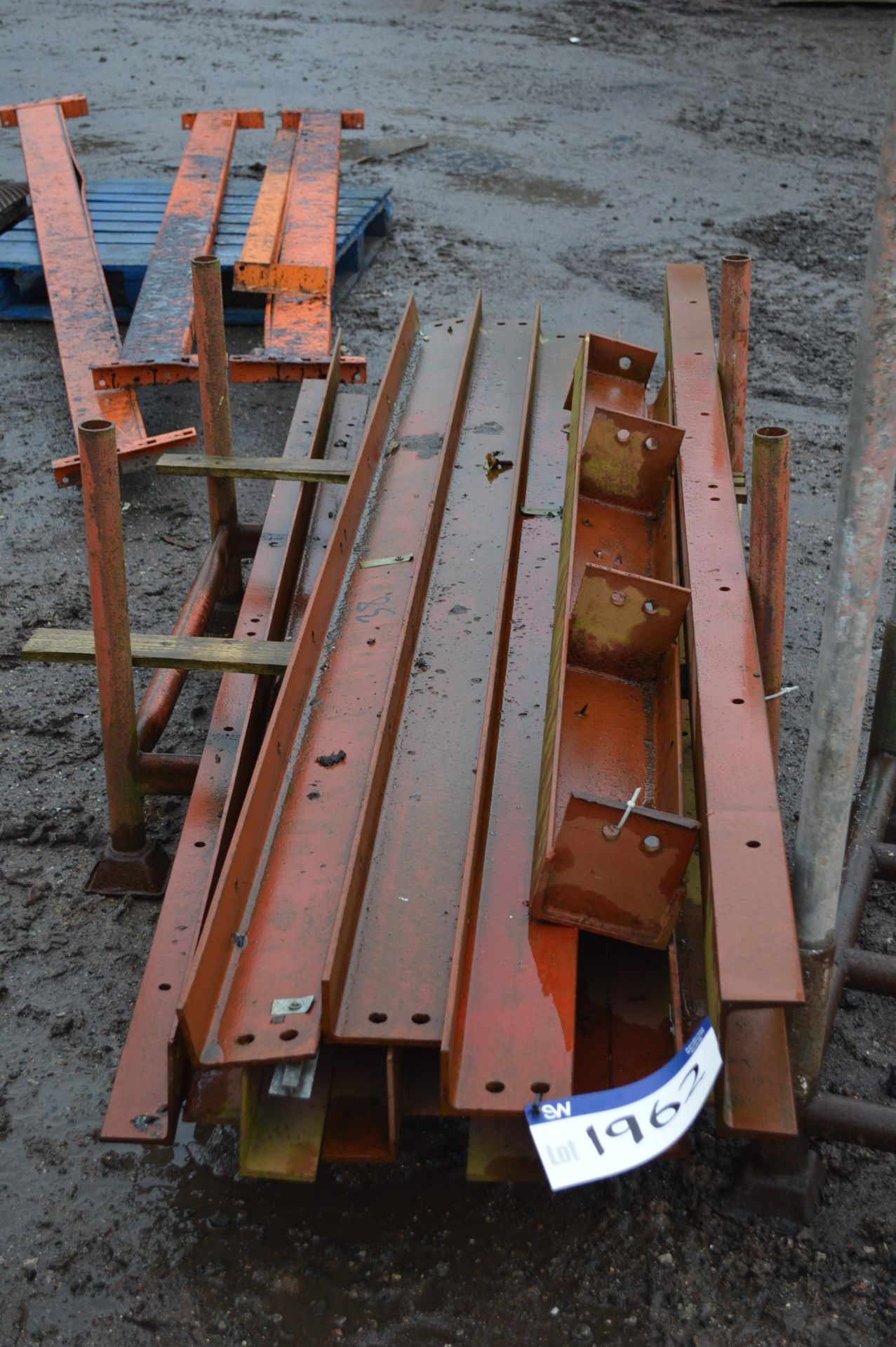Assorted Re-Usable Steel, on post pallet (mainly angle) (not including post pallet)